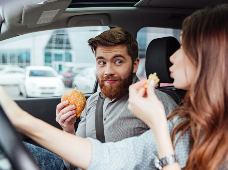 if you must eat in your car do it neatly